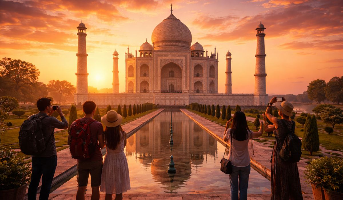 Taj Mahal Sunset View